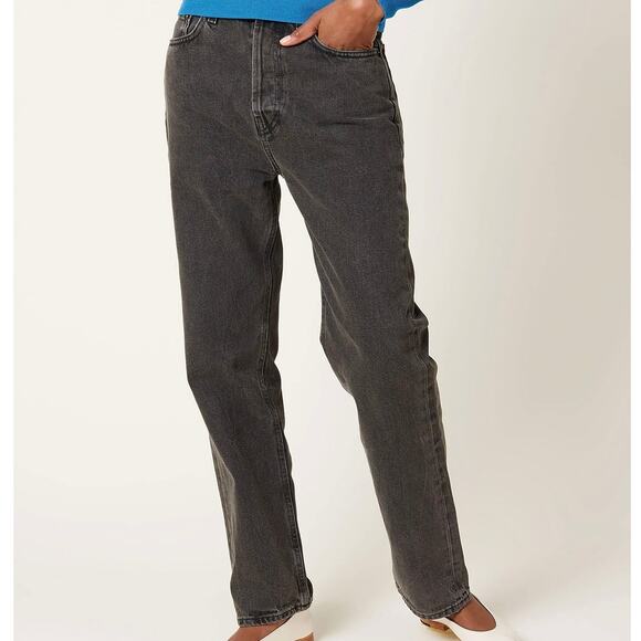 6397 Made In Italy Luiza Grey Straight Ridged Organic Cotton Jeans Womens 28 - Picture 1 of 10
